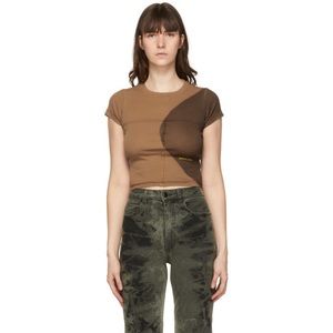 Eckhaus Latta Brown Lapped Top